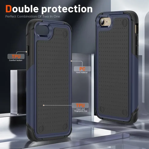 Miniatura 215 de Jeylly Funda para iPhone SE/Funda para iPhone 5S, Exterior de Plástico Duro que Absorbe Golpes + Interior de Silicona de Goma Defensor contra