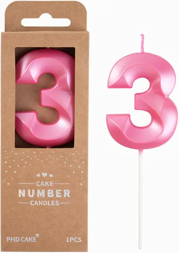 Miniatura 38 de PHD CAKE Velas de cumpleaños de 2 números de 7 cm de oro con diamantes, velas de número dorado, velas de número para pastel, celebración de fiesta