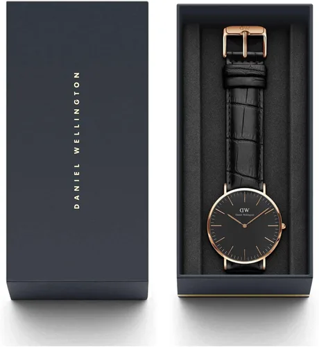 Miniatura 8 de Daniel Wellington Reloj clásico de cuero plateado