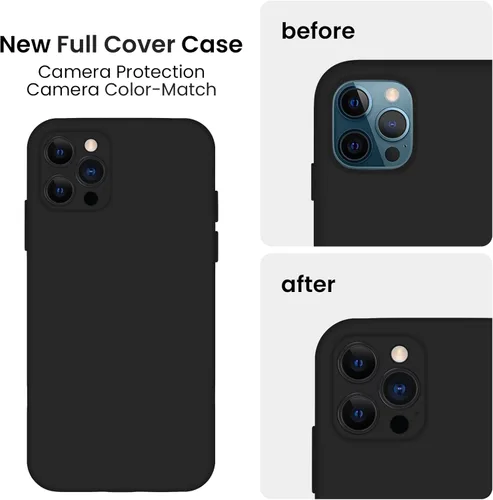 Miniatura 3 de FireNova Funda diseñada para iPhone 12 Pro, funda de silicona [protección de cámara] con forro de microfibra suave antiarañazos, 6.1 pulgadas