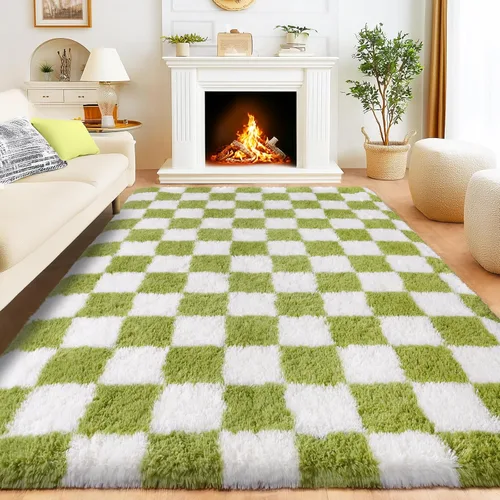 Miniatura 72 de Awaytail Alfombra Esponjosa Lavable 2x3 Pies, Pura Negra Alfombra para Silla de Escritorio Antideslizante, Alfombra Supersuave para Niños
