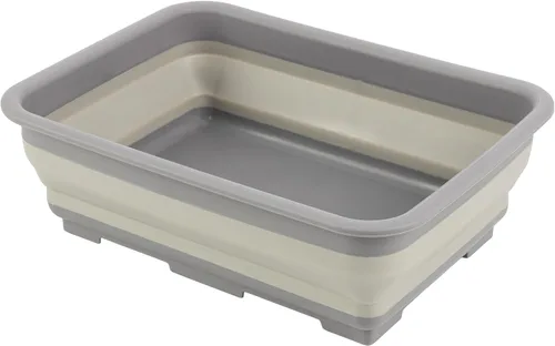 Wakeman - Cubo de hielo plegable de 7.27 litros portátil para exteriores, multiuso, tina de platos y cesta de almacenamiento para acampar y portón