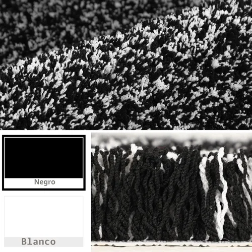 Miniatura 9 de Yimobra Alfombras de baño en negro y blanco antideslizantes lavables, tapetes de baño ultra suaves y absorbentes de agua, alfombra de ducha suave
