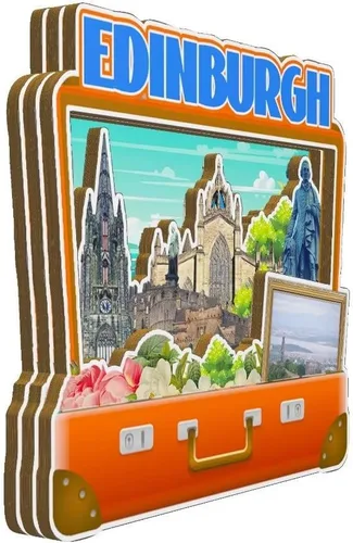 Miniatura 2 de Imán de madera para nevera de Edimburgo, Reino Unido, 3587, monumentos en 3D, recuerdos coleccionables, para viajes, decoración hecha a mano
