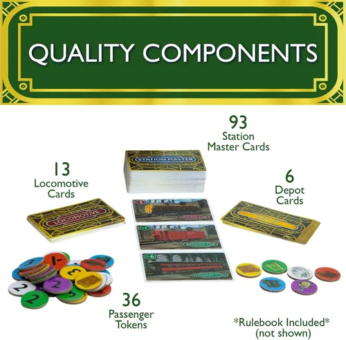 Miniatura 5 de Calliope Games Station Master - Juego de mesa de estrategia de ferrocarril para noche de juegos en familia - Diversión para niños y adultos - 2-6