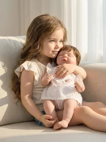Miniatura 3 de Angelbaby Muñecas de bebé Reborn de la vida real de 20 pulgadas, muñeca realista de silicona de vinilo suave muñeca de bebé durmiendo, muñecas