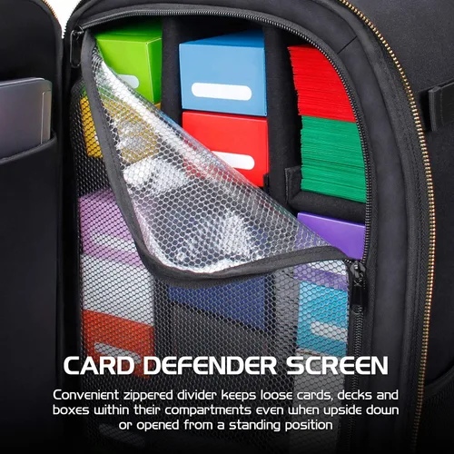 Miniatura 5 de ENHANCE Mochila MTG para almacenamiento de tarjetas TCG, mochila TCG para cajas de cubierta, tarjetas con funda, tapetes de juego, accesorios MTG