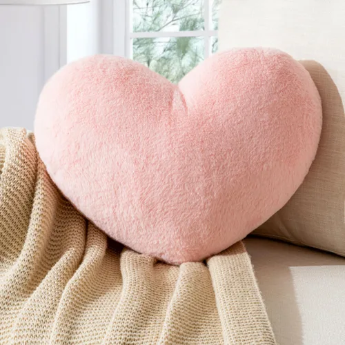 Miniatura 7 de 2 almohadas de corazón rojo y blanco, almohadas decorativas, almohadas en forma de corazón para cama, sofá, silla, dormitorio, habitación. Bonita