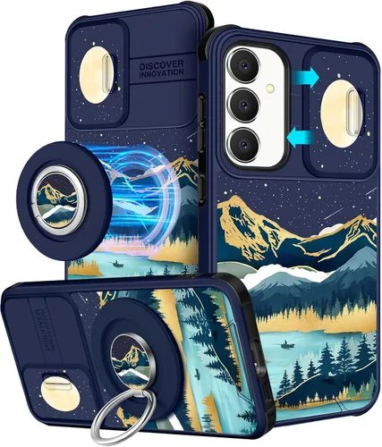 Miniatura 42 de Funermei Funda para teléfono Samsung Galaxy A15 5G - [2 en 1] Funda para teléfono de mujeres lindas chicas, diseño femenino de mariposa negra