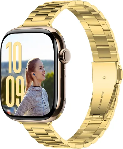 Miniatura 12 de Correa delgada compatible con Apple Watch de 1.654 in 1.811 in 1.614 in 1.772 in 1.575 in 1.732 in 1.496 in, pulsera de lujo delgada y ligera