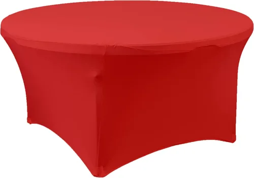 Miniatura 5 de Simply Elegant Mantel redondo ajustable de elastano Mantel para mesa de banquete, mantel de poliéster y elastano, para cumpleaños, quinceañera