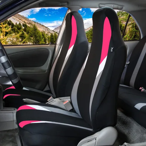 Miniatura 2 de FH Group Tres filas para 7 pasajeros - Fundas de asiento premium de diseño modernístico - Se ajustan a la mayoría de autos, camiones, SUV y Rosado
