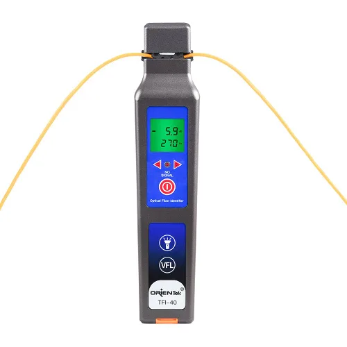 Miniatura 6 de ORIENTEK TFI-40 Identificador de fibra óptica Todo-en-uno Chuck Live con 10mw VFL 800nm-1700nm Detector de fibra Identificador de tráfico OFI