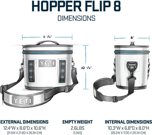 Miniatura 4 de YETI Hopper Flip 8 Hielera Suave Portátil amarillo (Firefly Yellow)