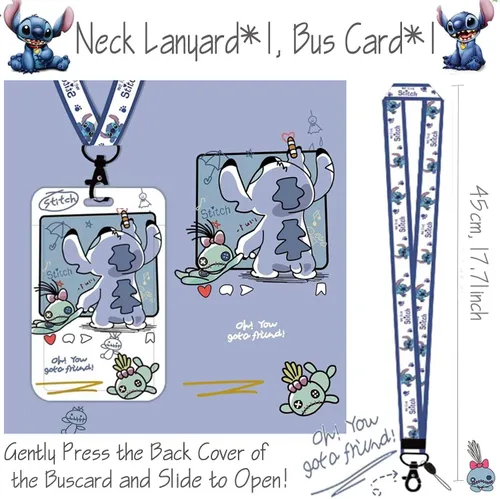 Miniatura 3 de EMISOO Stitch Merchandise Stuff Set de regalo para niñas, bolsa con cordón de dibujos animados de Stitch Anime, cordón para llavero, pulseras