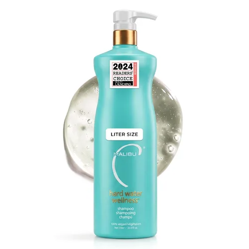 Miniatura 10 de Malibu C Champú clarificador de cabello de agua dura, fórmula quelante sin sulfatos para acumulación y desintoxicación del cuero cabelludo, elimina