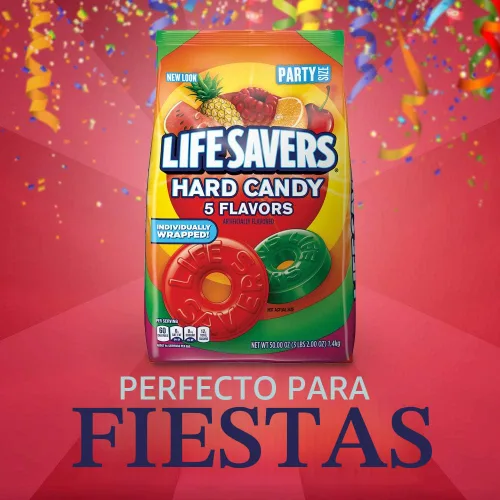 Miniatura 6 de LIFE SAVERS Bolsa de caramelos duros de 5 sabores, caramelos duros envueltos individualmente para bolsas de regalos, viajes por carretera