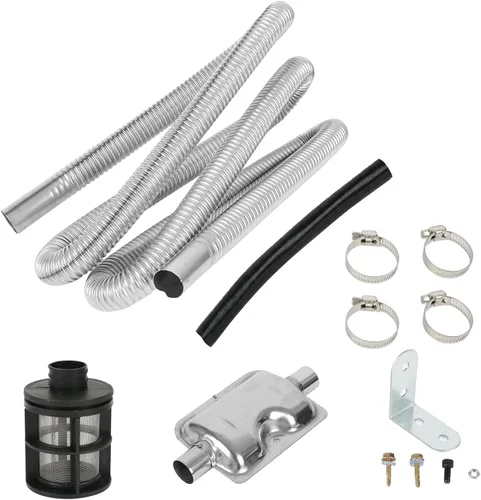 Tubo de escape de calentador diesel de acero inoxidable Copgge, silenciador de escape con filtro de entrada de aire y juego de tuberías para