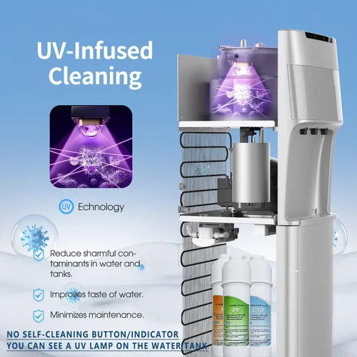 Miniatura 3 de IKT Dispensador de enfriador de agua autolimpiante sin botella con filtros, filtración de 4 etapas, 3 ajustes de temperatura, perfecto para oficina