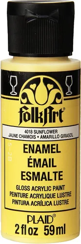 Miniatura 24 de FolkArt Pintura esmaltada para vidrio y cerámica en varios colores (2 onzas), 4013, grano de café Granos de café
