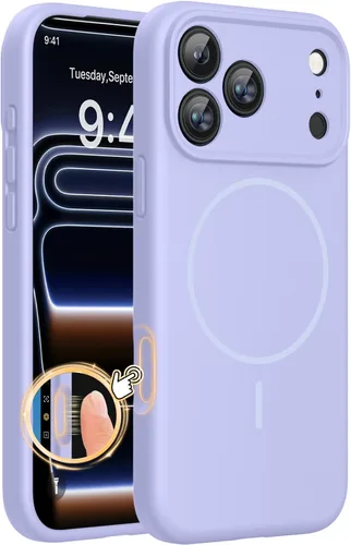 Miniatura 15 de Miracase Funda diseñada para iPhone 13, con protector de pantalla de vidrio templado, forro de microfibra suave antiarañazos, funda de goma