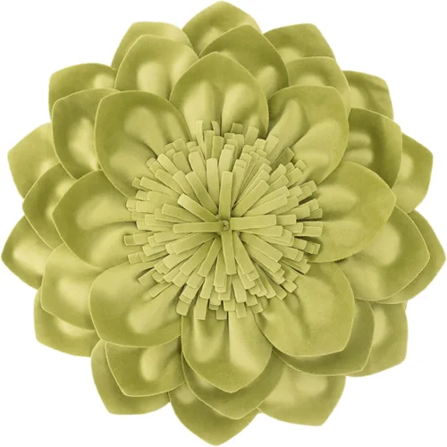 Miniatura 15 de OiseauVoler Cojín decorativo redondo de flores 3D, cojín hecho a mano con inserto para sofá, cama, decoración del hogar, 12 pulgadas, azul