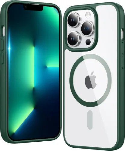 Miniatura 578 de FNTCASE Funda para iPhone 13 Pro-Max: Fundas magnéticas transparentes compatibles con Magsafe Slim anti amarillamiento protección contra caídas