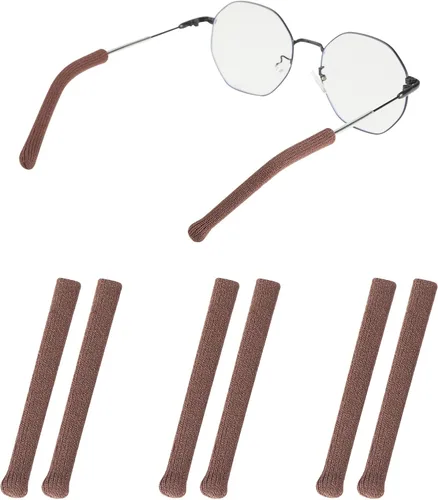 Miniatura 8 de Cojín de oreja para lentes de longitud más larga con algodón de punto suave, agarre elástico antideslizante para gafas, puntas de patillas de lentes
