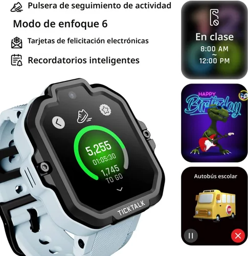 Miniatura 7 de TickTalk Reloj inteligente 5 para niños con rastreador GPS, videollamadas, mensajes de texto y aplicación parental, reloj inteligente 4G con música