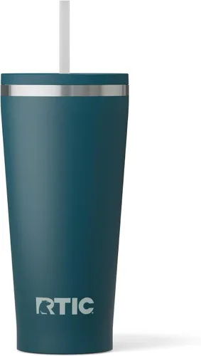Miniatura 40 de RTIC Vaso Térmico Diario de 20 onzas de Acero Inoxidable Portátil con Aislamiento, Taza de Café de Viaje con Pajita, Forro de Cerámica, Tapa