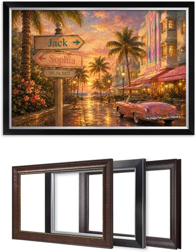 Miniatura 153 de IPIC - Personalized Framed Canvas with Custom Street Sign in Boston Personalized Street Signs with Names, Custom Canvas Print, Boston Sunset