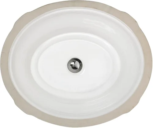 American Standard 0484.000 Estate 19-1/8 "Fregadero de baño de porcelana vítrea de montaje inferior con desbordamiento - blanco