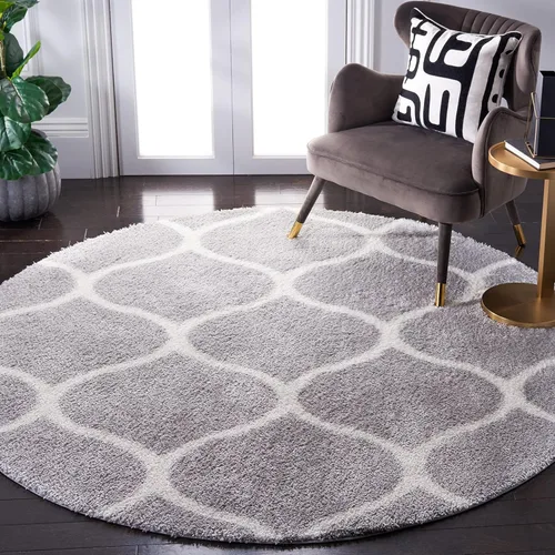 Miniatura 47 de SAFAVIEH Tahoe Shag Collection - Alfombra para pasillo, 2 x 9 pies, color beige y blanco, diseño de enrejado, no desprende pelusa y de fácil