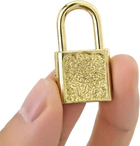 Miniatura 3 de 10pcs Mini lindo diario candados oro pequeño equipaje cerraduras con llaves para decoración de cajas de joyería