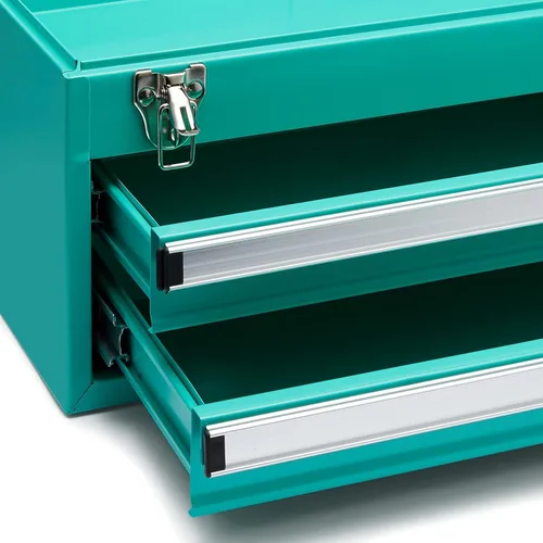 Miniatura 4 de Amazon Basics Caja de herramientas de acero con cajones de almacenamiento y organización, 18.11 x 8.66 x 9.45 pulgadas, acabado con recubrimiento