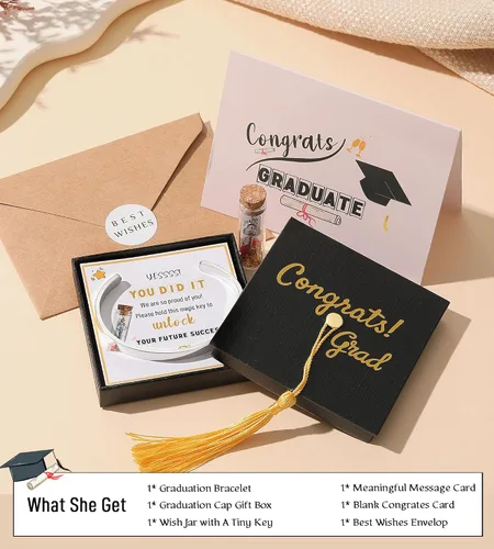 Miniatura 7 de TONY & SANDY Regalos de graduación 2024 para ella, pulsera inspiradora, regalos de graduación para niñas, graduadas de secundaria y universidad