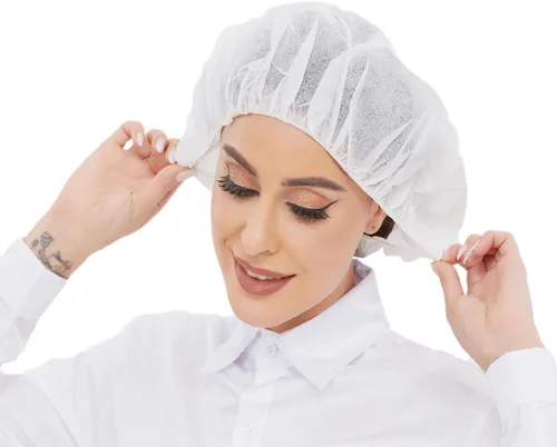Miniatura 4 de ZMDREAM Hair Nets Disposable Bouffant Cap for Food Service Beauty Latex Free Blanco