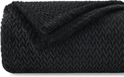 Miniatura 27 de NEWCOSPLAY Manta de Tiro Súper Suave Aqua Franela Sedosa Premium Fleece con Patrón de Hojas Ligera Manta de Cama para Uso en Todas las Estaciones