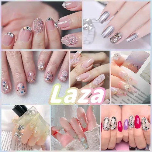 Miniatura 6 de Laza Cuentas de caviar para uñas de 2 colores, cuentas de micro pixie de 0.024-0.031 pulgadas (0.6-0.8mm), cuentas de burbujas de vidrio, gotas