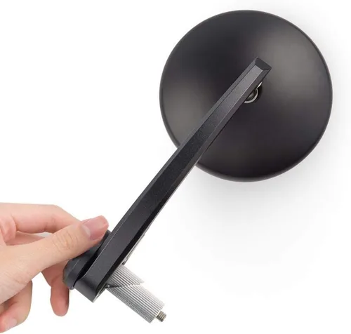 Miniatura 17 de KiWAV Magazi Eclipse - Espejos redondos para motocicleta, color negro, compatible con Indian Scout Bobber 2-Negro