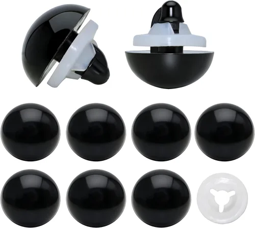 ARTCXC 1 caja (20 unidades) ojos grandes de seguridad de plástico coloridos de 0.94 pulgadas con arandelas para muñecas, marionetas, animales de