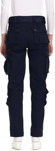 Miniatura 2 de Mesinsefra Pantalones cargo de algodón para mujer, estilo militar, tácticos, de combate, con 8 bolsillos