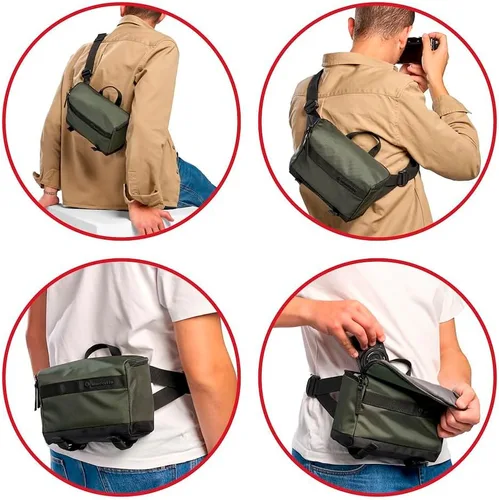 Miniatura 7 de Manfrotto Bolsa para cinturón de calle, bolsa de cintura, para cámara sin espejo, kit de vlogging, funda para cámara de hombro, accesorios