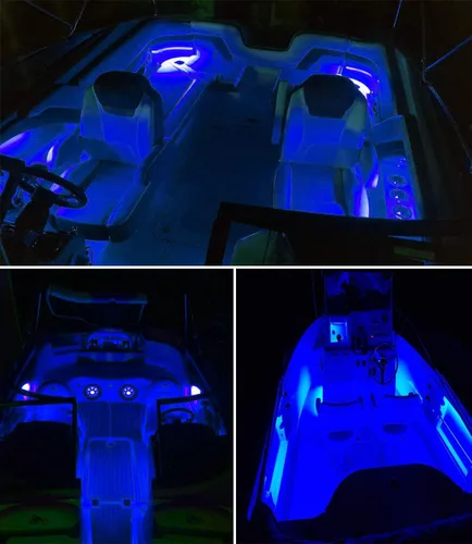 Miniatura 6 de Seaponer luz de pontón para barco, tira LED marina para barco Duck Jon Bass, velero, kayak, iluminación flexible, luz de cubierta, iluminación