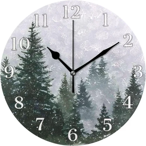 Miniatura 18 de Reloj de pared de amapola de maíz con flores azules, silencioso, sin tictac, funciona con pilas, 9.5 pulgadas para cocina, hogar, sala de estar