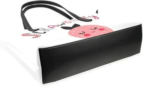 Miniatura 4 de Grandes bolsas de mano de trabajo de las mujeres de la PU de cuero de la moda linda de la fresa bolsos del comprador bolso casual