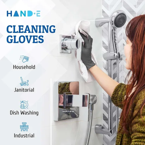 Miniatura 6 de Guantes desechables de nitrilo gris, 50 y 200 unidades, guantes médicos sin látex Gris (mediano)