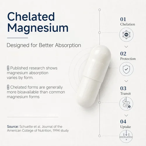 Miniatura 3 de Complejo de magnesio de 1000 mg para mujeres y hombres, mezcla de magnesio quelatado 7 en 1 con glicinato, taurato, citrato y más, apoyo