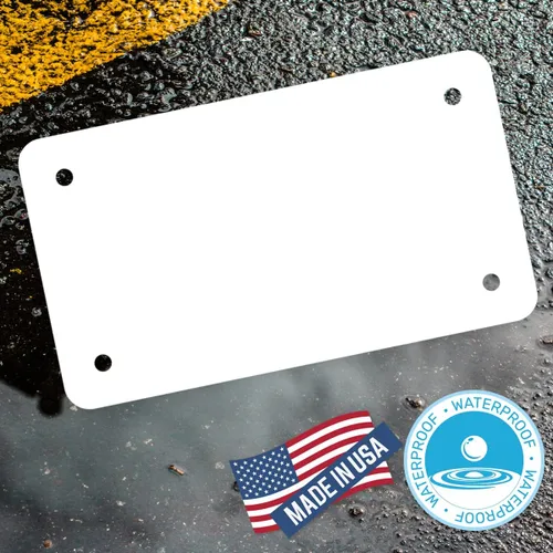Miniatura 4 de Placa de matrícula en blanco de 4 x 7 pulgadas para motocicletas - Perfecta para diseños de vinilo personalizados y uso comercial DIY y proyectos