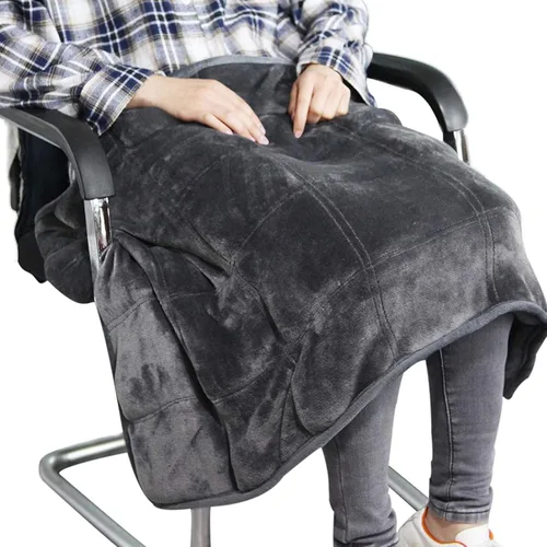 MAXTID Manta de regazo con peso para adultos, 8 libras, manta pequeña con peso de viaje, almohadilla pesada para regazo, manta de terciopelo suave,